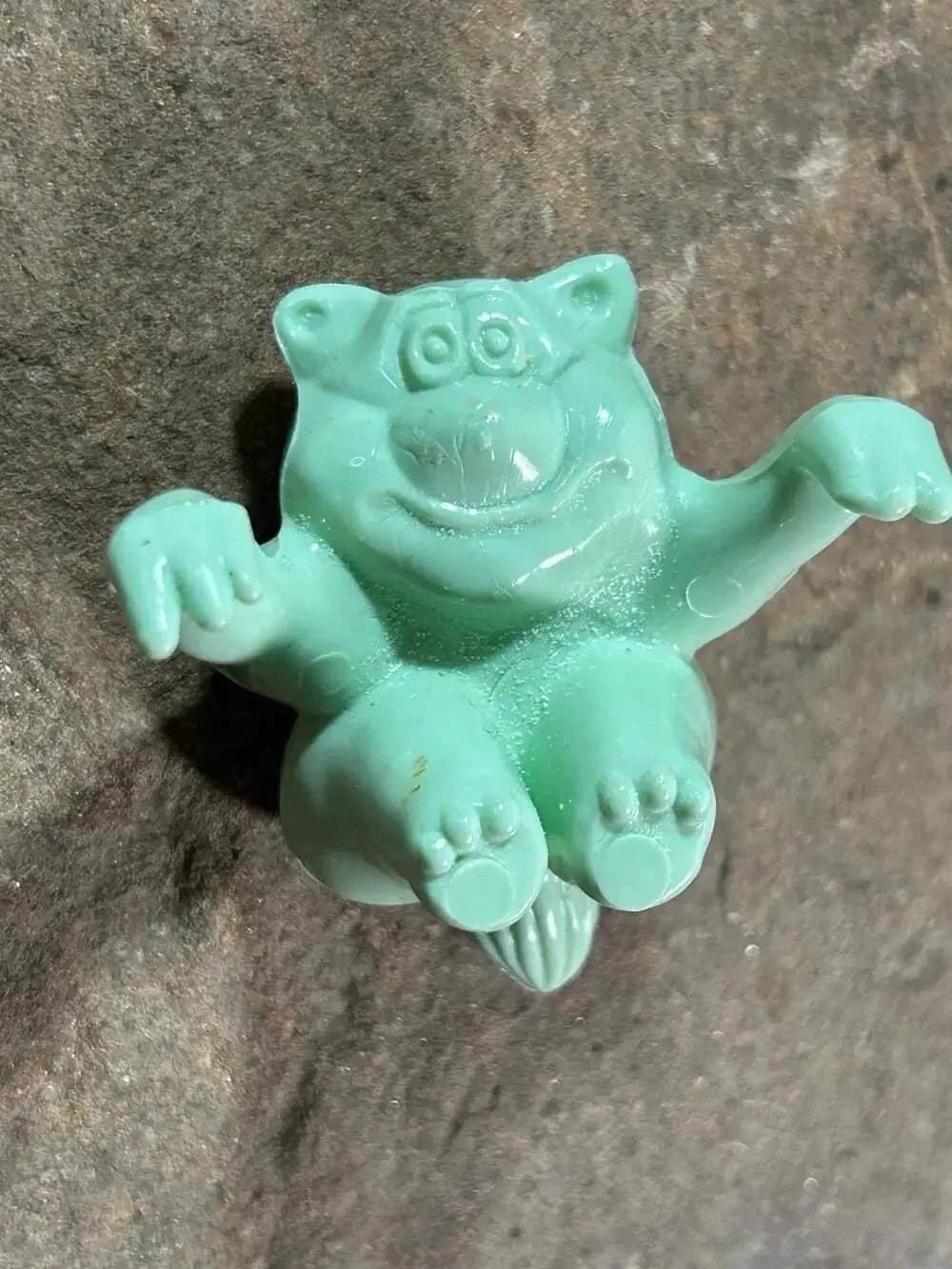 Vintage Kellogg's Cereal mint green Raccoon Cereal Bowl Hanger